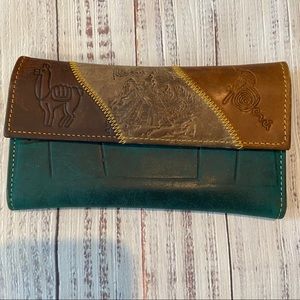 Peru Leather Trifold Wallet. Great Used Condition.